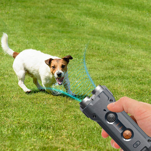 Có thể sạc lại siêu-cuộc sống lâu dài pin ngoài trời 10 Meter Pet Repeller siêu âm tần số cao Flash Dog vỏ răn đe huấn luyện viên - Product Image 1