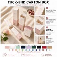 Maßgefertigte 30ml/50ml/100ml Recycelbare Faltbare Kosmetik-Pappschachteln mit Vierfarbdruck Heißprägung UV-Beschichtung Griff