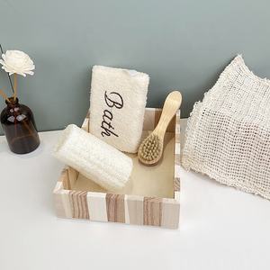 <span class=keywords><strong>Set</strong></span> regalo con Logo personalizzato per <span class=keywords><strong>bagno</strong></span> doccia con depuratore per il corpo esfoliante guanto per la pulizia del viso per massaggiatore cura dei piedi integratori - Product Image 4