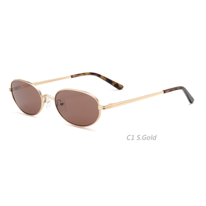 Occhiali da Sole in Metallo Ovali di Alta Qualità, Fatti a Mano in Giappone, Design Italiano Vintage, Lunettes Gafas Personalizadas <span class=keywords><strong>Bottega</strong></span> Slim - Product Image 2