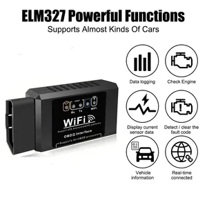 Phổ biến ELM327 Ethernet OBD2 đọc mã máy quét V1.5 12V xe công cụ Chẩn đoán Hệ thống pin Kiểm tra phát hiện lỗi cho Linux - Product Image 3