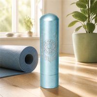 Inhalador de Aluminio Azul Brillante, OEM, Marca Privada, Botella de Perfume Vacía, Recargable, Tubo para Aceites Esenciales de Aromaterapia, Personalizable