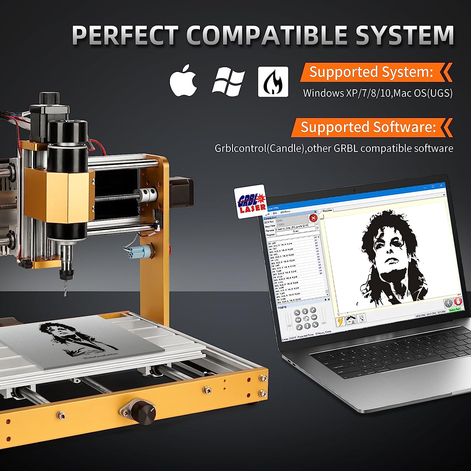 LUNYEE 3018 Pro Max 3-Axis CNC Router - 300x180x80mm, 500W Spindle