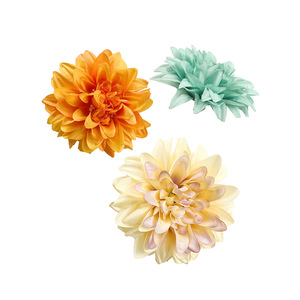 Tête de dahlia artificielle de 9 cm de diamètre, accessoire pour chapeau de fleurs DIY, décoration de mariage - Product Image 5