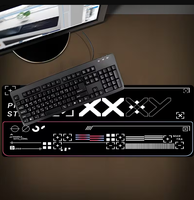 Ce tapis de souris extra-large présente un design géométrique futuriste, surface lisse et confortable, idéal pour les utilisateurs de PC.
