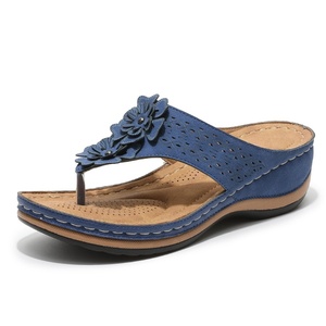 Logo personalizzato bohémien retrò donna sandali quadrati con artiglio punta plateau romano altezza che aumenta Slip-On per l'estate traspirante - Product Image 1