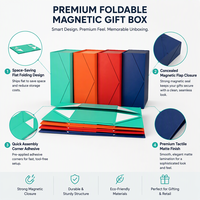 Boîte cadeau magnétique pliable personnalisée en gros, faible MOQ, pour emballage de bougies, fleurs et cadeaux de la Saint-Valentin, prête à être expédiée
