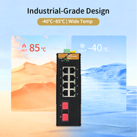 Switch industriel non géré 10 ports RJ45 Gigabit 20 Gbit/s IP40 anti-surtension Full-Duplex/Half-Duplex pour contrôle des tunnels et gares ferroviaires SH