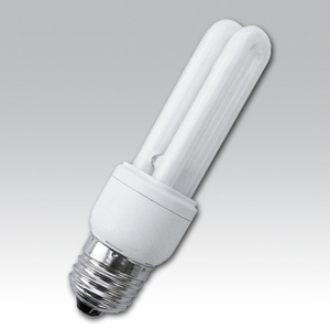 หลอดประหยัดพลังงาน 2U CFL ขั้ว E27 6000K แสงเดย์ไลท์ ใช้งานได้ 6000 ชั่วโมง CRI 80 ฐานพลาสติก รับประกัน 2 ปี AC 220V 6800 ลูเมนส์ - Product Image 1