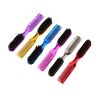Offre Spéciale vente en gros barbier nouveau Style hommes deux usages galvanoplastie peigne barbe outils de coiffure brosse de nettoyage professionnelle