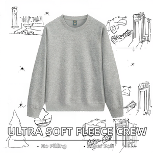 Sudadera Unisex Ultra Suave de 420 g/m², Cuello Redondo, Forro Polar Grueso de Poliéster/Algodón, Diseño Sólido con Impresión Digital, Corte Holgado - Product Image 2