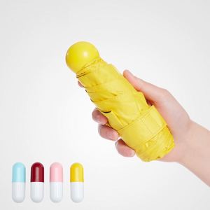 Wsy874 Promotional Portable Outdoor Rain Sun Custom Capsule <b>Pocket</b> Travel Uv Protection Umbrellas With Logo Printing - Product Image 1