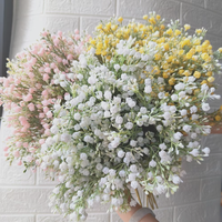 Buket Bunga Gypsophila Putih Buatan Berkualitas Tinggi, Sentuhan Asli Lateks, untuk Dekorasi Pernikahan, Rumah, dan Meja, Grosir