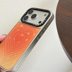 Coque de téléphone portable antichoc avec motif cœur en relief style Ins pour iPhone 14/13 et 17/16/15 Pro Max - Product Image 5