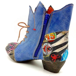 Chaussures d'hiver en cuir poli pour femmes, bottes décontractées populaires en peau de serpent imprimée, nouvelle collection - Product Image 3