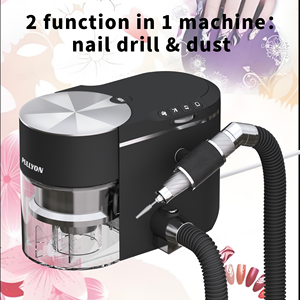 PULLYON - Taladro Eléctrico Profesional de Alta Calidad para <span class=keywords><strong>Uñas</strong></span>, 240 W, con Aspiradora, Voltaje Universal, Plástico Duradero - Product Image 3