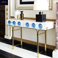 Table basse de luxe italienne avec base en acier inoxydable, meubles de maison élégants pour le salon, sortie d'usine