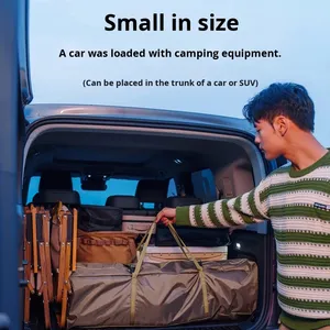 Tente de camping portable pliable en Oxford double couche quatre saisons 1500-2000 mm, imperméable et résistante à l'eau, grande taille, ouverture rapide automatique - Product Image 4