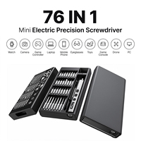 Kit de Destornilladores Eléctricos de Precisión 76 en 1, Recargable, con Puntas Magnéticas, Logotipo Personalizado, Fabricante de Herramientas de Reparación Electrónica OEM ODM