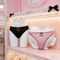 Celana Dalam Wanita Seksi Model Thong Berbahan Renda Transparan, Jaring Tipis, Bernapas, Bordir Cantik, G-String