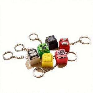 Llavero Personalizado Ligero y Moderno con Diseño de Dibujos Animados Impreso en 3D, Estilo Minecraft, de PLA, para Aliviar el Estrés, Ideal para Promociones - Product Image 1