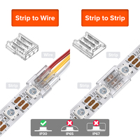 Nouveaux terminaux sans soudure Offre Spéciale, 5 broches, 6 broches, bande Led transparente, 3 broches, 4 broches, connecteur sans soudure pour Ws2812B Ws2815 RGBW