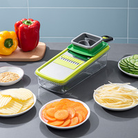 Coupe-légumes multifonctions 9 en 1 râpe à fromage mandoline trancheuse hachoir à légumes de cuisine avec 6 lames