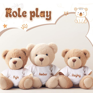8744 Peluches Suaves para Sublimación DIY, Ositos de Peluche Pequeños con Camisetas Lisas para Personalizar, Muñecos Abrazables para Regalos Infantiles - Product Image 3
