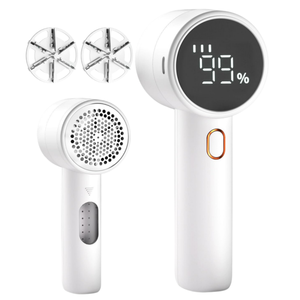 2026 Rechargeable Lint Remover with 3 Speeds 6 Leaf Blades 1200mAh Digital LED Display Remove Pilling for Clothes - Product Image 5