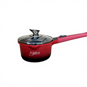 Ensemble de cuisine moderne et durable en alliage d'aluminium, 14 pièces, écologique, antiadhésif PTFE, compatible four et cuisinière à gaz, avec couvercles en verre - Product Image 4