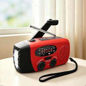 Radio de Emergencia de Alta Calidad con Manivela, 130-150 RPM, Resistente a la Lluvia, Solar, con Módulos de Luz LED Adicionales, Radio Meteorológica para Emergencias - Product Image 3