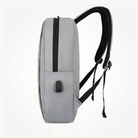 Sac à dos en polyester grande capacité avec logo personnalisé, chargement USB, pour ordinateur portable, idéal pour étudiants, bureau et voyages