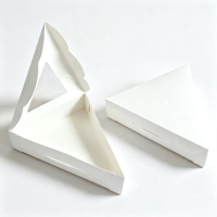 Boîte à pizza triangulaire personnalisée imprimée, en carton blanc, pour emporter, emballage individuel pour une seule part de pizza, vente en gros, logo personnalisé