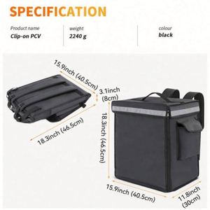 Mochila Térmica para Picnic, Bolsa de Transporte para Catering, Mochila para Entrega de Pizza y Comida - Product Image 3