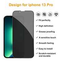 Grosir Kaca Pelindung Privasi 6.1 Inch Vidrios Templados Para Celular untuk iPhone 16e 14 13 Pro, Pelindung Layar Kaca Tempered