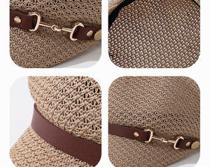 Cappello da Donna in Paglia Stile Newsboy, Cappello Ottagonale Estivo, MOQ 300, Mix di 3 Colori, Direttamente dalla Fabbrica - Product Image 3