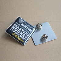 Badges en métal de logo personnalisé professionnel vêtements de mode broche épingles à chapeau épinglettes en émail dur doux avec épingle époxy de carte de support