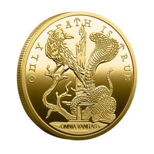 Moneta Commemorativa della Filosofia Stoaica, Tema Memento Mori, Portatile EDC in Lega di Zinco, Artigianato 3D Personalizzato, Solo <span class=keywords><strong>la</strong></span> <span class=keywords><strong>Morte</strong></span> è Vera - Product Image 2