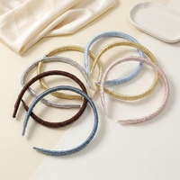 Bandeau plissé en soie de mûrier 100% 19 Momme, style coréen, froncé, pour femme, 10 couleurs