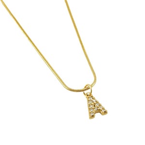 ZOGXIN Letter Necklace Gold Plated Rhinestone Alphabet Pendant Snake Chain For Women Fashion Jewelry Gift - Product Image 5