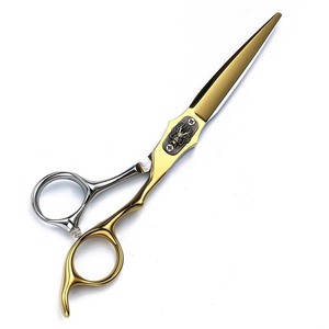 Professional Hairdressing Scissors Set 6 Inch Gold Silver Stainless Steel Flat Shears Thinning Shears Long Handle Hair Cutting - Product Image 4