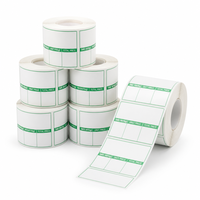 Étiquettes d'expédition thermiques directes en papier couché 100x80mm 80x60mm 50x40mm Rouleaux d'autocollants vierges blancs auto-adhésifs