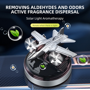 คอนโซลกลางรถใบพัดนักรบพลังงานแสงอาทิตย์ <span class=keywords><strong>flavorin</strong></span> แดชบอร์ดรถน้ําหอมปรับอากาศพร้อมน้ําหอมวานิลลา - Product Image 4