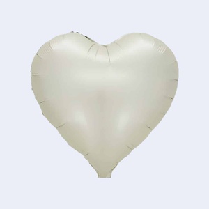 Palloncino a Cuore in Foil Color Crema 45Cm 18 Pollici Metallizzato per Decorazioni Festa di San Valentino - Product Image 1