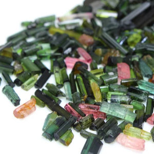 Forme de crayon en Tourmaline naturelle, pierre brute en tourmaline pour la fabrication de bijoux - Product Image 1