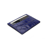 Porte-cartes de crédit en cuir d'alligator de luxe, porte-cartes en cuir de crocodile