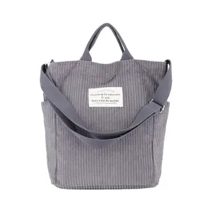 Hot Sale Ladies' Corduroy Tote Bag - Casual Women's Shopping Handbags New Girls' Corduroy Bag Wholesale
