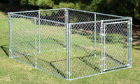 Robuste modulaire 6x10 grands chenils extérieurs galvanisés pour chiens chenil pour chien en métal