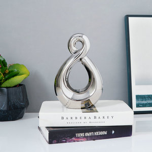 Encantadora escultura <span class=keywords><strong>de</strong></span> cerámica chapada en plata, nuevo objeto <span class=keywords><strong>de</strong></span> decoración del hogar para exhibición <span class=keywords><strong>de</strong></span> <span class=keywords><strong>mesa</strong></span> - Product Image 2