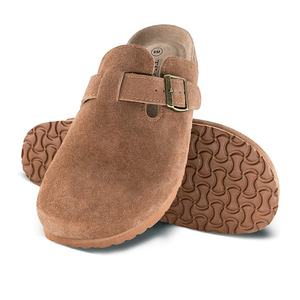 Zuecos de ante de vaca unisex de buena calidad al por mayor, zapatos sin cordones para hombre y mujer, Zapatillas para interior y exterior - Product Image 2